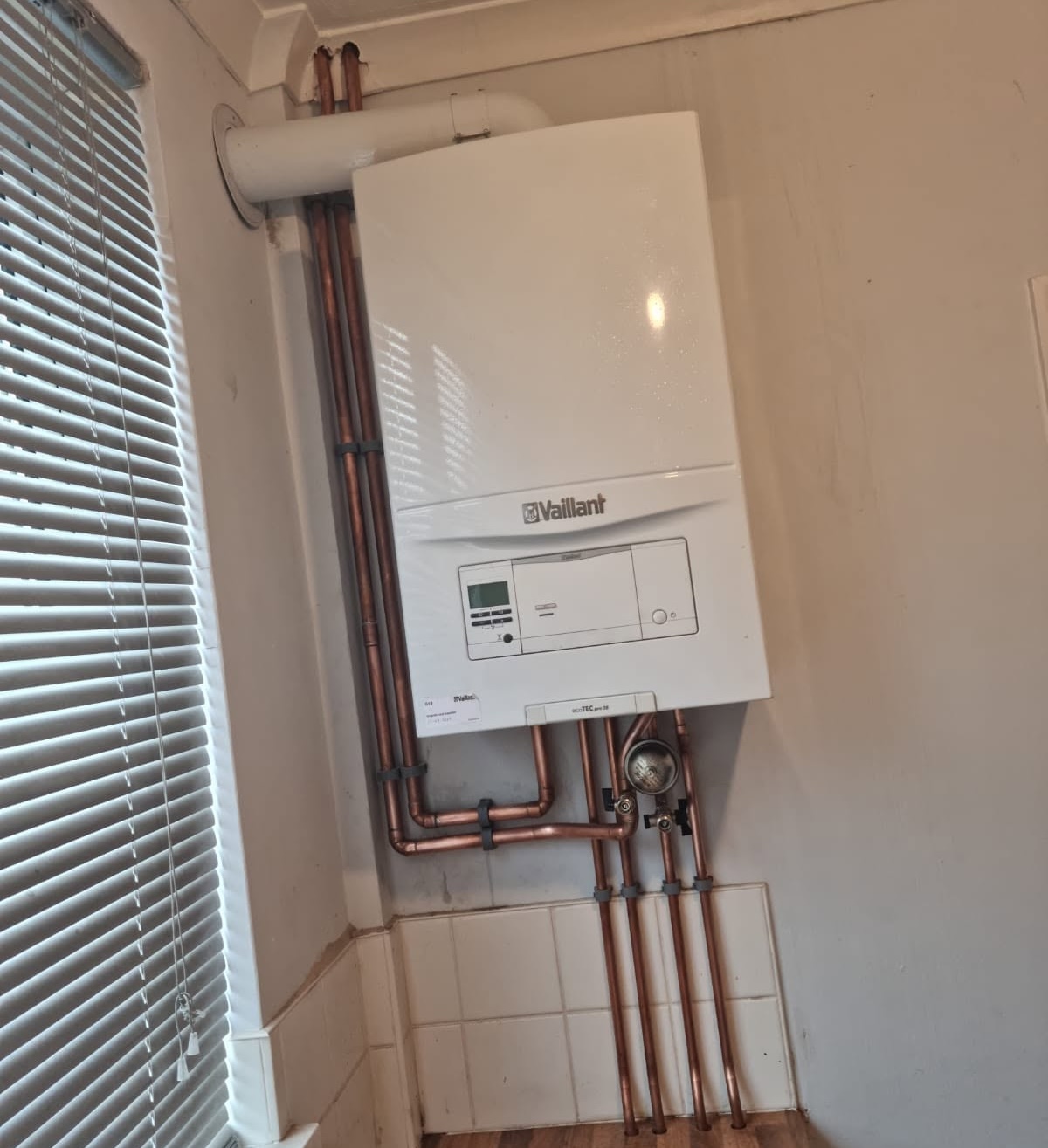 Haven Heating engineer fitting a boiler